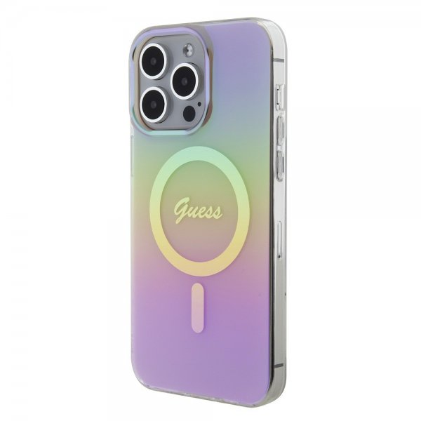 Guess iPhone 15 Pro Cover Script MagSafe Pink