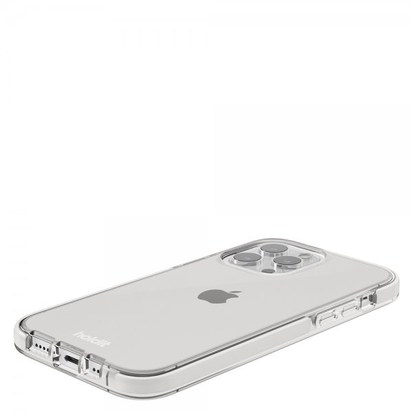 Holdit iPhone 15 Pro Cover Seethru Hvid