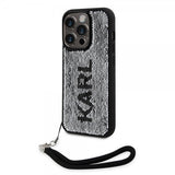 Karl Lagerfeld iPhone 15 Pro Cover Paillet Sort