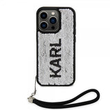 Karl Lagerfeld iPhone 15 Pro Cover Paillet Sort