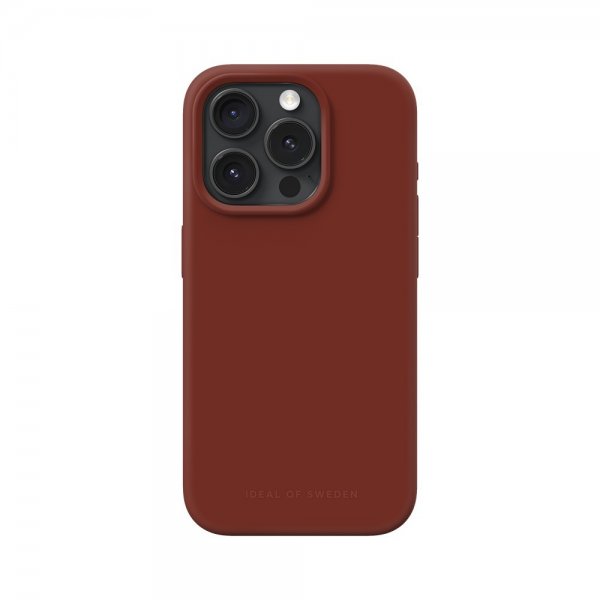 Ideal of Sweden iPhone 15 Pro Cover Silicone Case MagSafe Dark Amber