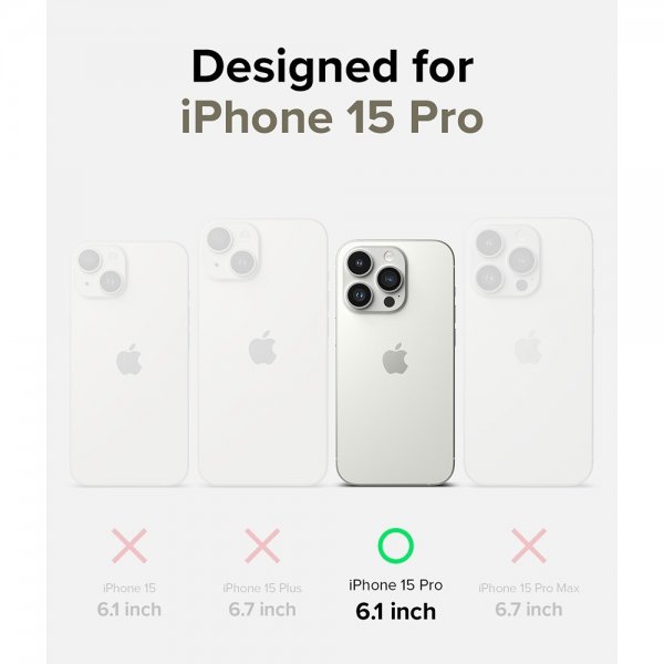 Ringke iPhone 15 Pro Cover Silikone Magnetic Stone