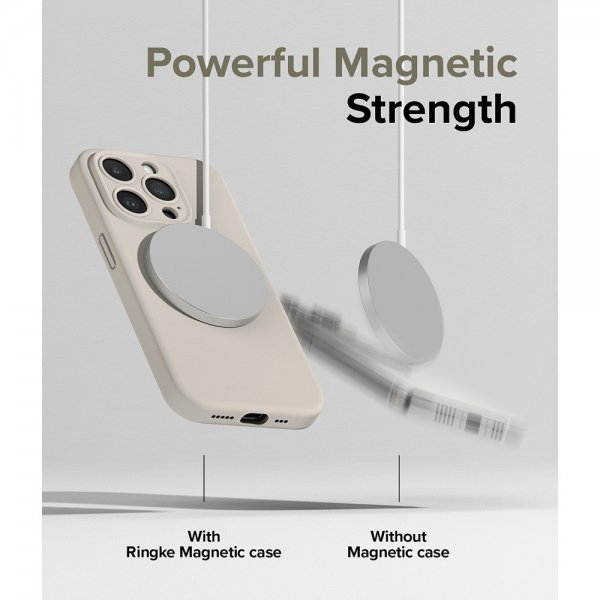 Ringke iPhone 15 Pro Cover Silikone Magnetic Stone