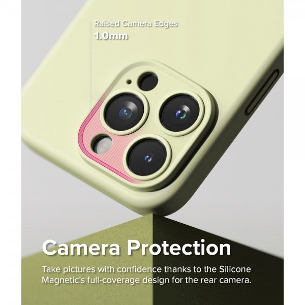 Ringke iPhone 15 Pro Cover Silikone Magnetisk Sunny Lime