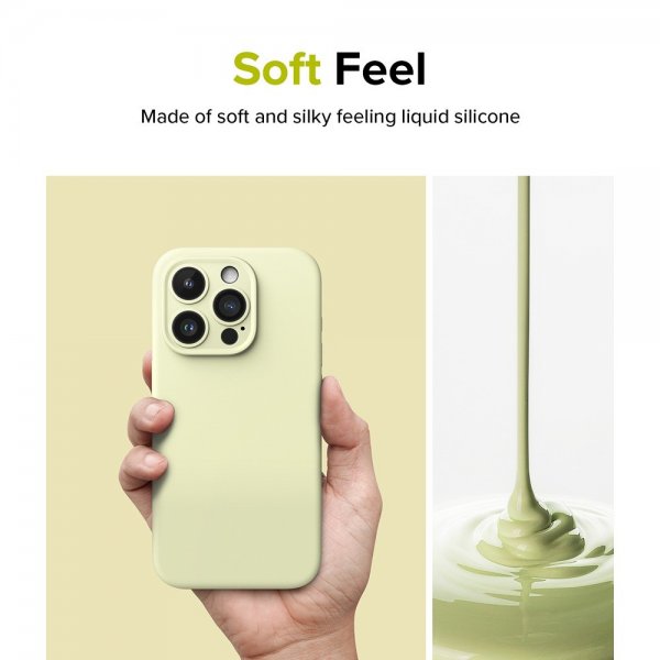 Ringke iPhone 15 Pro Cover Silikone Magnetisk Sunny Lime