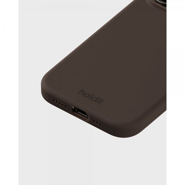 holdit iPhone 15 Pro Cover Silikone Chocolate
