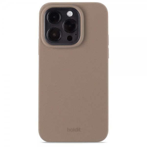 holdit iPhone 15 Pro Cover Silikone Mocha Brown