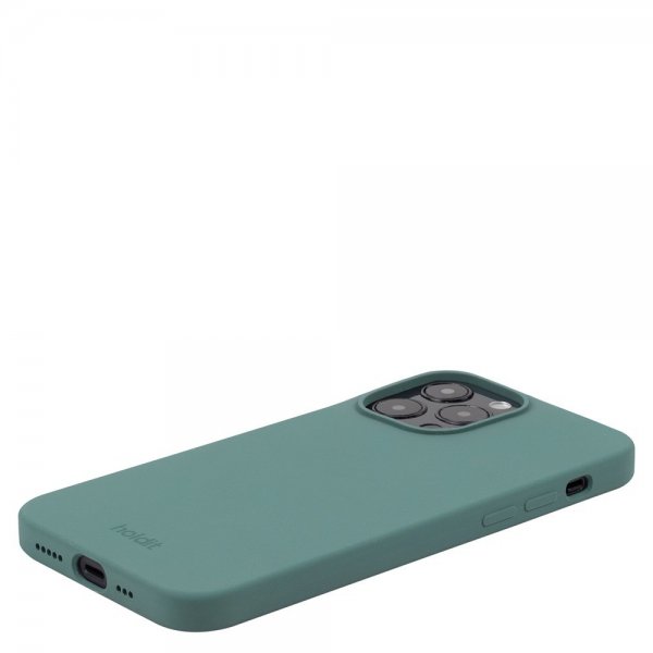 Holdit iPhone 15 Pro Cover Silikone Moss Green