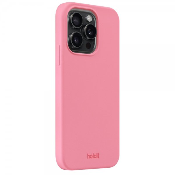 holdit iPhone 15 Pro Cover Silikone Rouge Pink