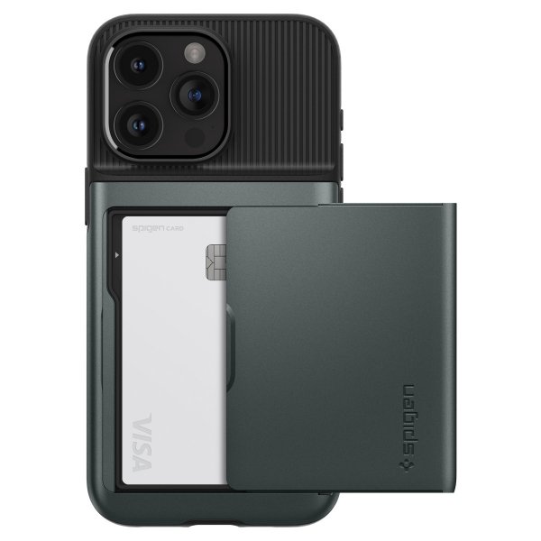 Spigen iPhone 15 Pro Cover Slim Armor CS Abyss Green