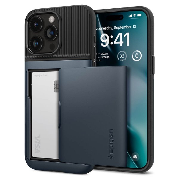 Spigen iPhone 15 Pro Cover Slim Armor CS Metal Slate