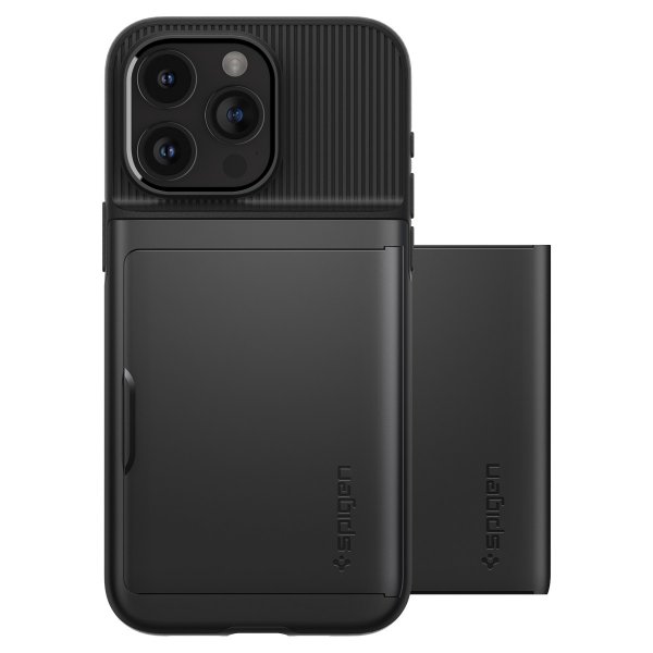 Spigen iPhone 15 Pro Cover Slim Armor CS Sort