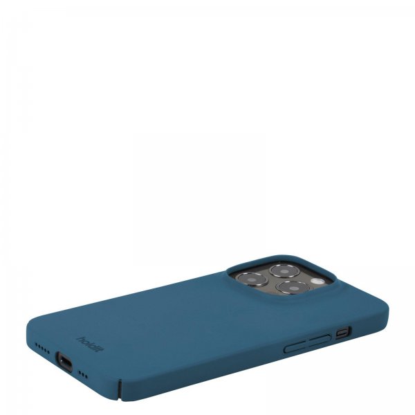 Holdit iPhone 15 Pro Cover Slim Case Denim Blue