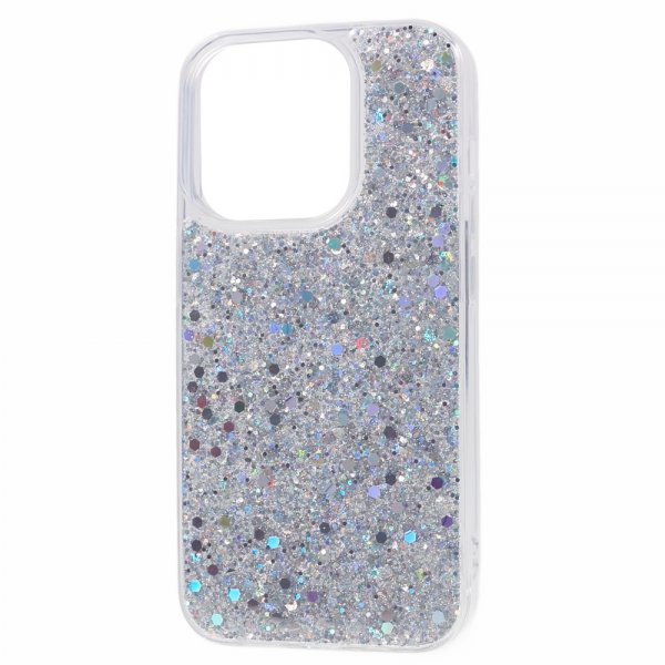 Nordic Covers iPhone 15 Pro Cover Sparkle Series Stardust Silver