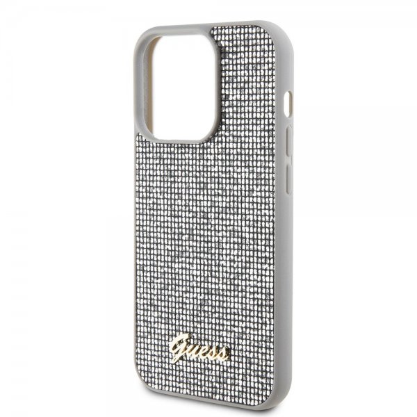 Guess iPhone 15 Pro Cover Square Mirror Silver