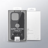 Nillkin iPhone 15 Pro Cover Super Frosted Shield Pro Logo Hul Blå