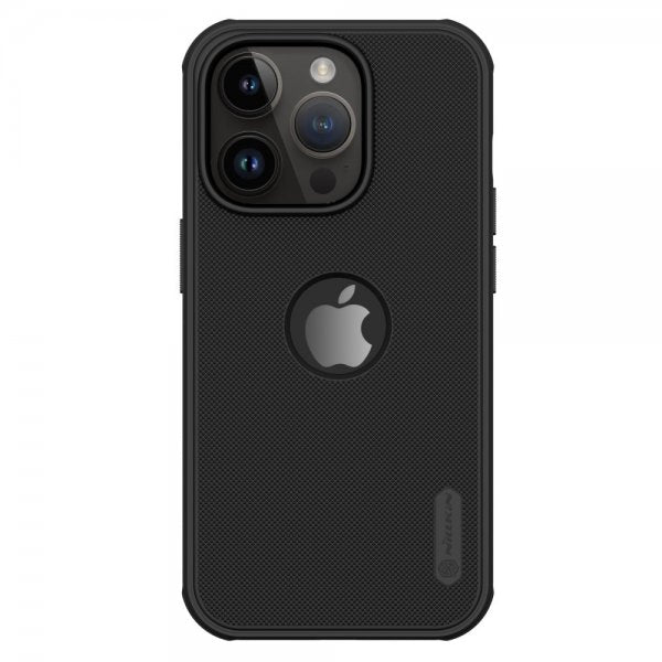 Nillkin iPhone 15 Pro Cover Super Frosted Shield Pro Logo Hul Sort