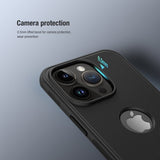 Nillkin iPhone 15 Pro Cover Super Frosted Shield Pro Logo Hul Sort