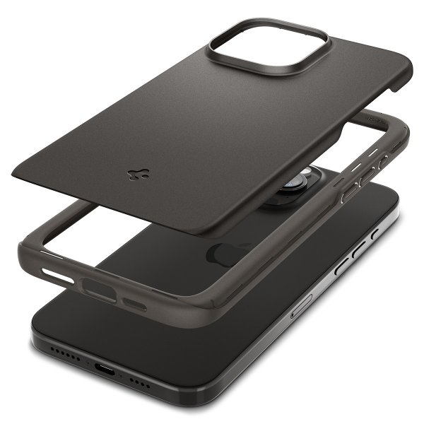 Spigen iPhone 15 Pro Cover Thin Fit Gunmetal