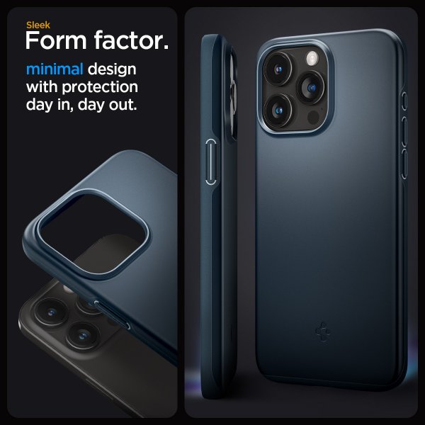 Spigen iPhone 15 Pro Cover Thin Fit Metal Slate