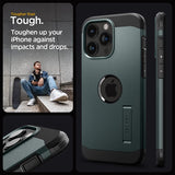 Spigen iPhone 15 Pro Cover Tough Armor MagFit Abyss Green