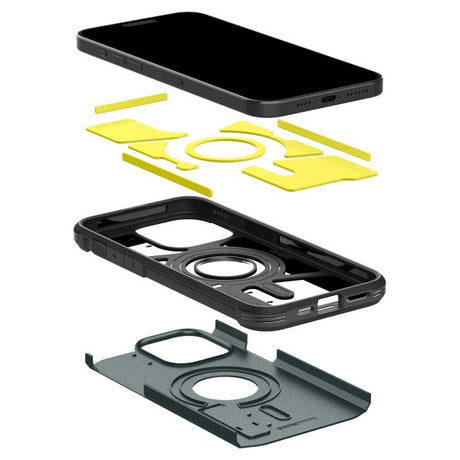 Spigen iPhone 15 Pro Cover Tough Armor MagFit Abyss Green