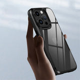 Ipaky iPhone 15 Pro Cover Gennemsigtig Bagside Blå
