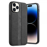 X-Level iPhone 15 Pro Cover Stoftekstur Sort