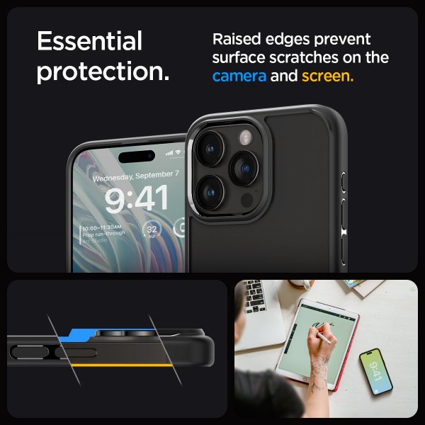 Spigen iPhone 15 Pro Cover Ultra Hybrid Mat Matsort
