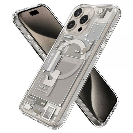 Spigen iPhone 15 Pro Cover Ultra Hybrid Zero One MagFit Natural Titanium