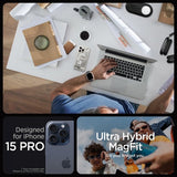 Spigen iPhone 15 Pro Cover Ultra Hybrid Zero One MagFit Natural Titanium