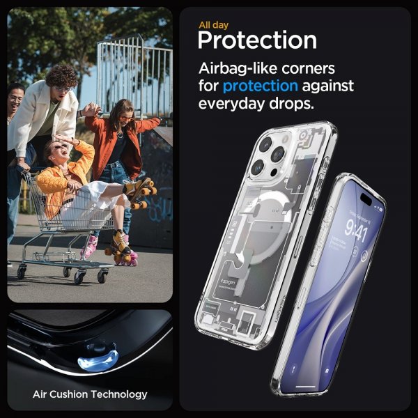 Spigen iPhone 15 Pro Cover Ultra Hybrid Zero One MagFit Hvid