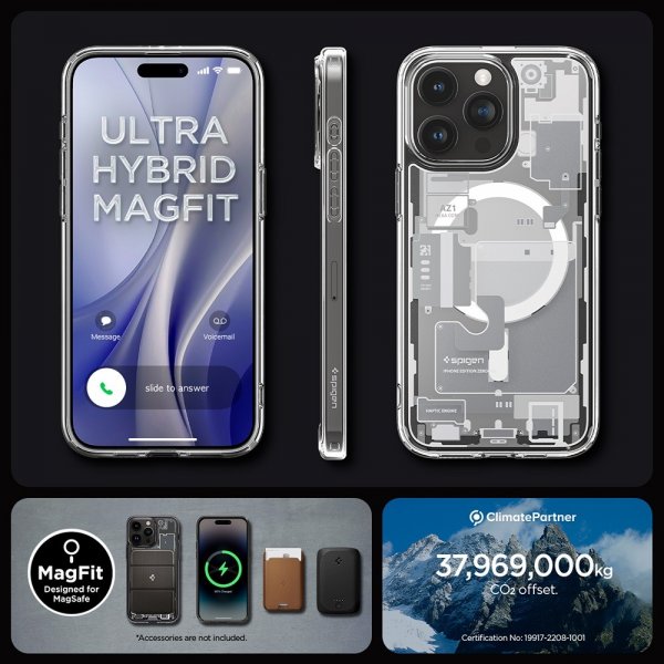 Spigen iPhone 15 Pro Cover Ultra Hybrid Zero One MagFit Hvid
