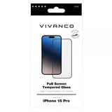 Vivanco iPhone 15 Pro Skærmbeskyttelse Fuld Skærm