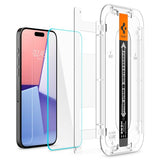 Spigen iPhone 15 Pro Skærmbeskyttelse GLAS.tR EZ Fit 2-pak