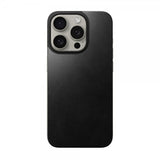 Nomad iPhone 15 Pro Skin Magnetic Leather Back Horween Sort