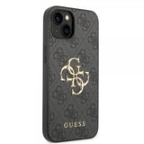 Guess iPhone 15 Cover 4G Logo Grå