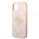 Guess iPhone 15 Cover 4G Logo Rosa