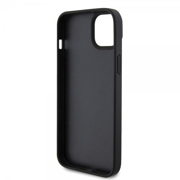 Guess iPhone 15 Cover 4G Metal Triangle Strass Sort