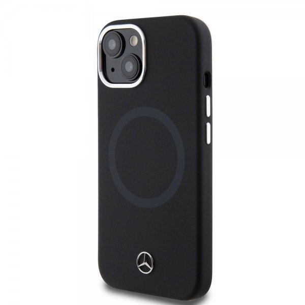 Mercedes Benz iPhone 15 Cover Bicolor MagSafe Sort