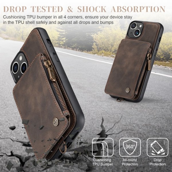 CaseMe iPhone 15 Cover C20 Series Kaffe