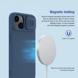 Nillkin iPhone 15 Cover CamShield Silky MagSafe Blå