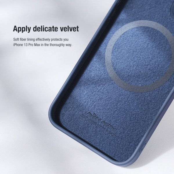 Nillkin iPhone 15 Cover CamShield Silky MagSafe Blå