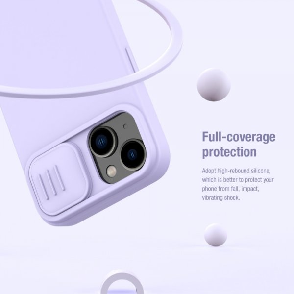 Nillkin iPhone 15 Cover CamShield Silky MagSafe Blå
