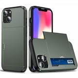 iPhone 15 Cover Card Slide Grøn