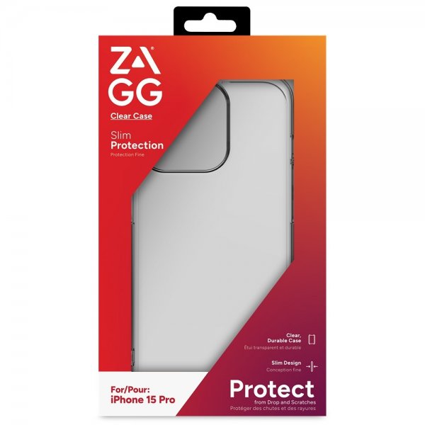 ZAGG iPhone 15 Cover Clear Case Transparent