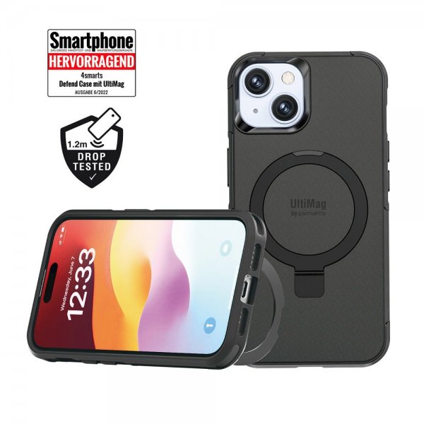 4smarts iPhone 15 Cover Defend Etui Magic Stand MagSafe