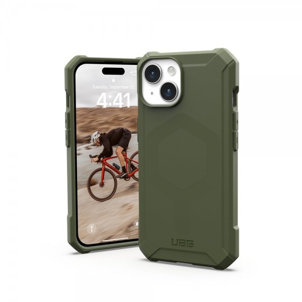 Urban Armor Gear (UAG) iPhone 15 Cover Essential Armor MagSafe Olive Drab