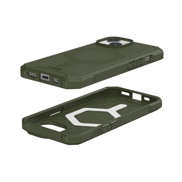 Urban Armor Gear (UAG) iPhone 15 Cover Essential Armor MagSafe Olive Drab
