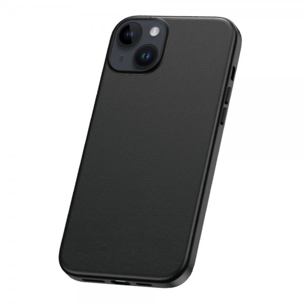 Baseus iPhone 15 Cover Faux Leather Series Sort
